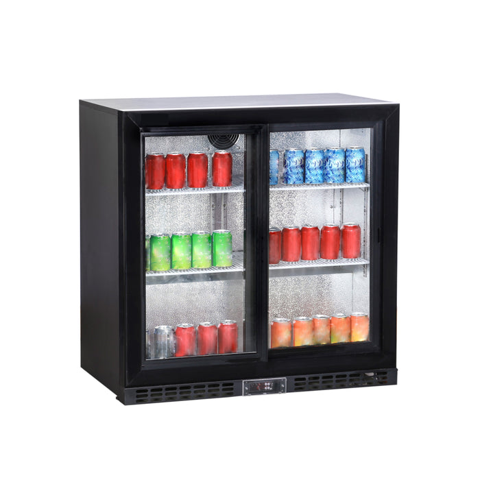 Nella 35" Sliding Glass 2-Door Back Bar Cooler - 47587