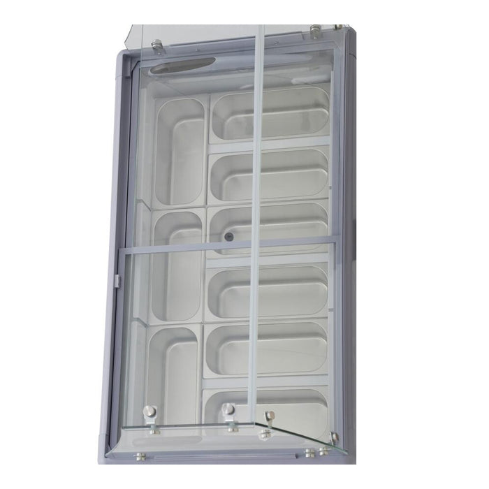 Nella 50" Ice Cream Dipping Cabinet with Flat Sneeze Guard - 10.2  Cu. Ft. - 47743