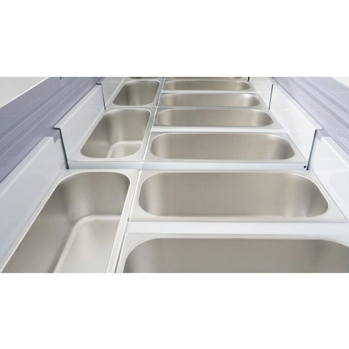 Nella 50" Ice Cream Dipping Cabinet with Flat Sneeze Guard - 10.2  Cu. Ft. - 47743