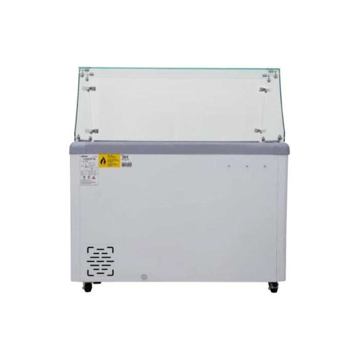 Nella 50" Ice Cream Dipping Cabinet with Flat Sneeze Guard - 10.2  Cu. Ft. - 47743