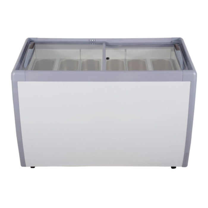Nella 50" Ice Cream Dipping Cabinet with Flat Sneeze Guard - 10.2  Cu. Ft. - 47743