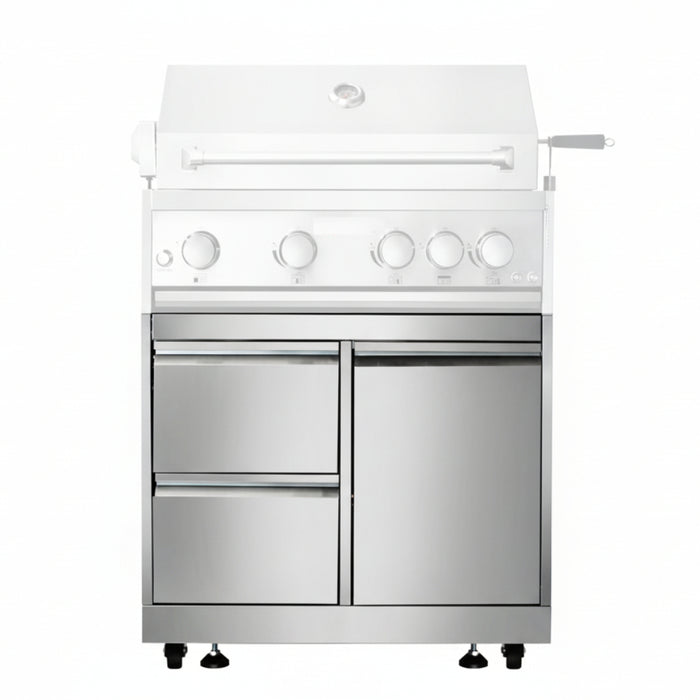 Nella 32" Stainless Steel Stand with 2 Drawers and Gas Tank Cabinet for 47876 -  47877
