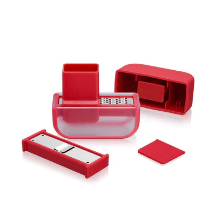 Microplane 48148 Red Garlic Slicer Mincer Set