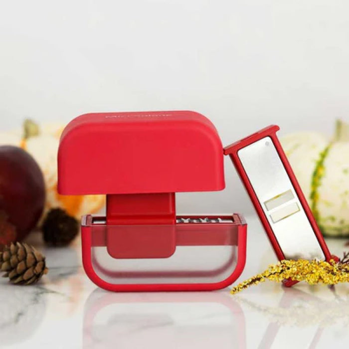 Microplane 48148 Red Garlic Slicer Mincer Set