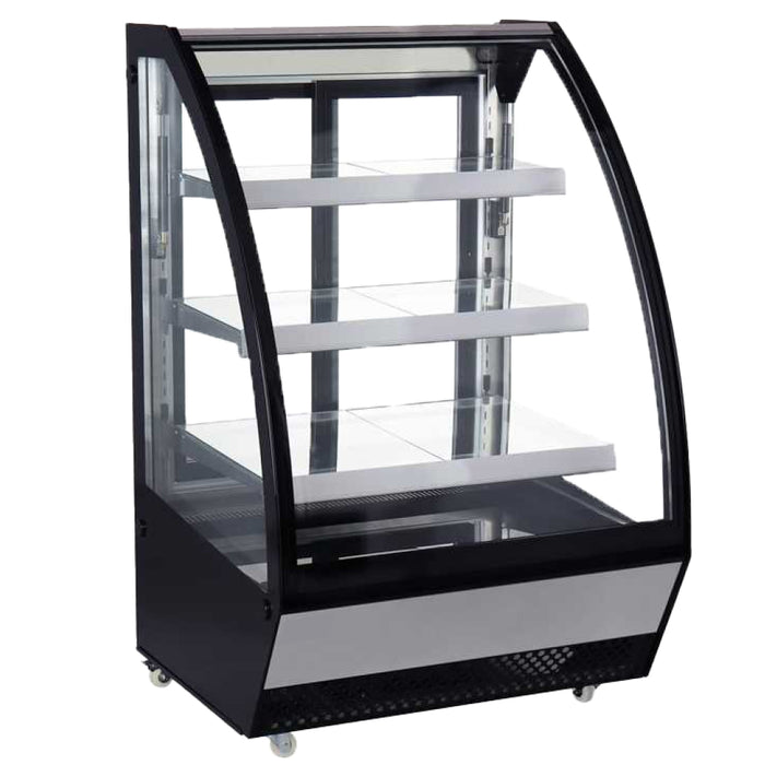 Nella 36″ Refrigerated Floor Showcase with Curved Glass – 48351