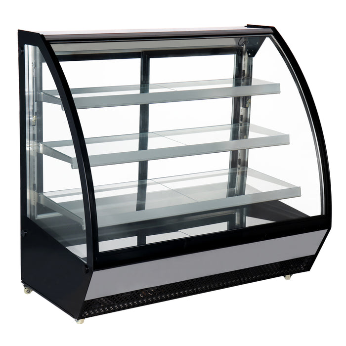 Nella 48″ Refrigerated Floor Showcase with Curved Glass – 48352