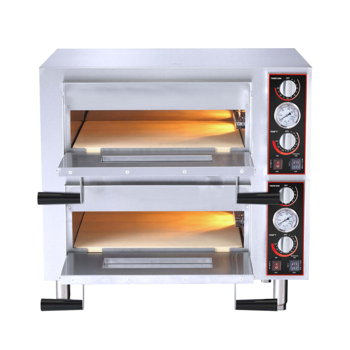 Nella 28" Double Chamber Countertop Pizza Oven - 240V, 3200W - 48368