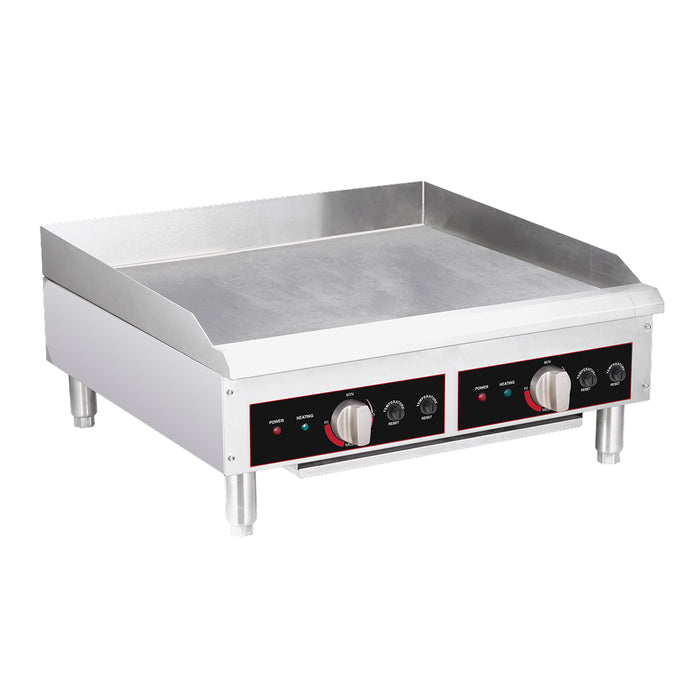Nella 24″ Electric Charbroiler with Grill and Griddle Plates - 240V / 1 pH / 3.6 kW - 48617