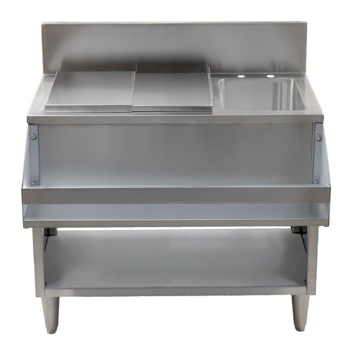 Nella 48" Cocktail Sink with Back Splash and Sliding Cover - 48138