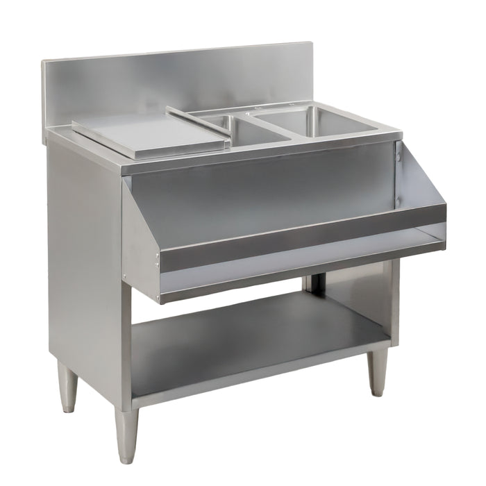 Nella 36" Cocktail Sink with Back Splash and Sliding Cover - 48618