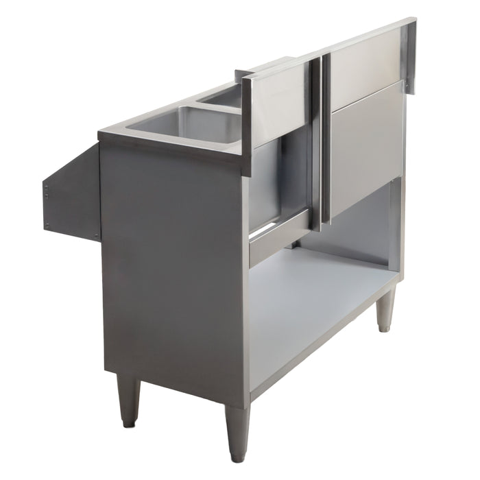 Nella 36" Cocktail Sink with Back Splash and Sliding Cover - 48618