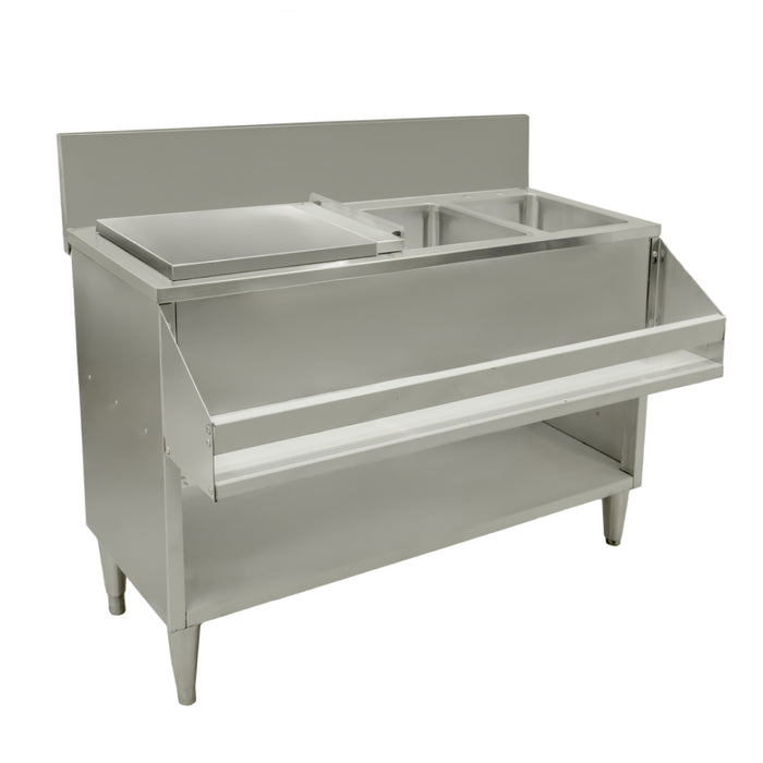 Nella 60" Cocktail Sink with Back Splash and Sliding Cover - 48619