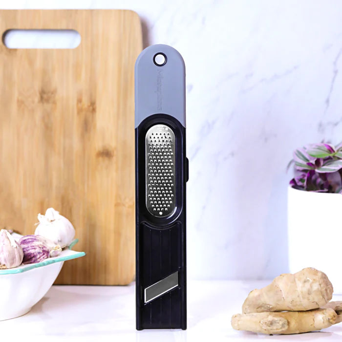 Microplane 48910 3-in-1 Ginger Tool with Rubber Foot