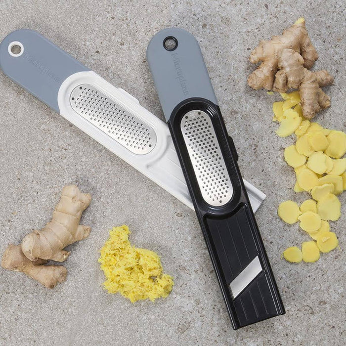 Microplane 48910 3-in-1 Ginger Tool with Rubber Foot