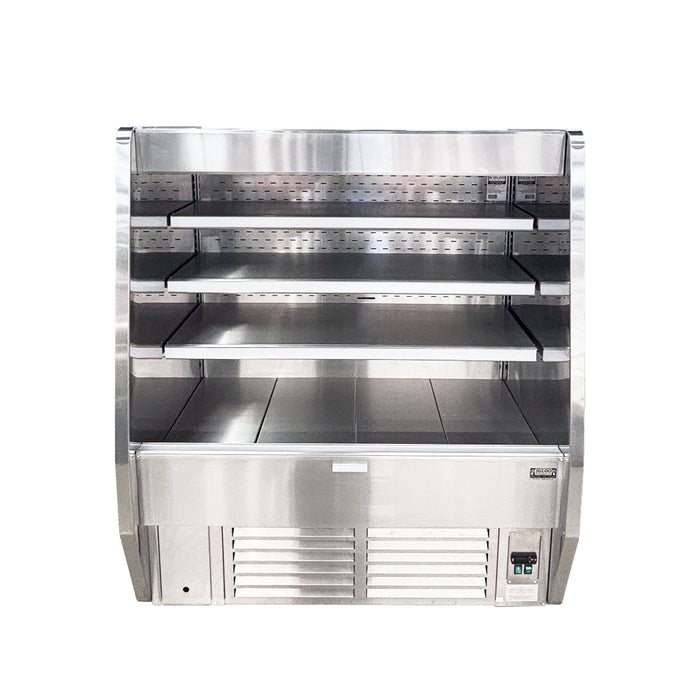 Igloo 51.5" Stainless Steel Low Profile Multi-Desk Open Merchandiser - 4OMSS4