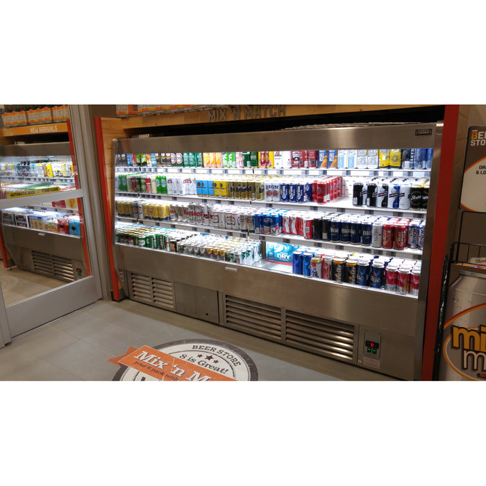 Igloo 51.5" Stainless Steel Low Profile Multi-Desk Open Merchandiser - 4OMSS4
