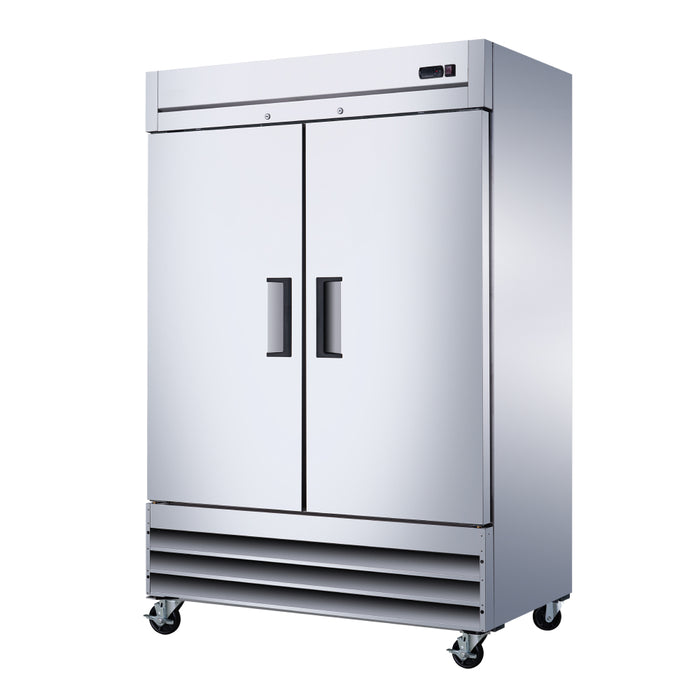 Nella 54" Solid 2-Door Reach-In Refrigerator - 50026