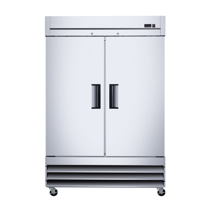 Nella 54" Solid 2-Door Reach-In Refrigerator - 50026