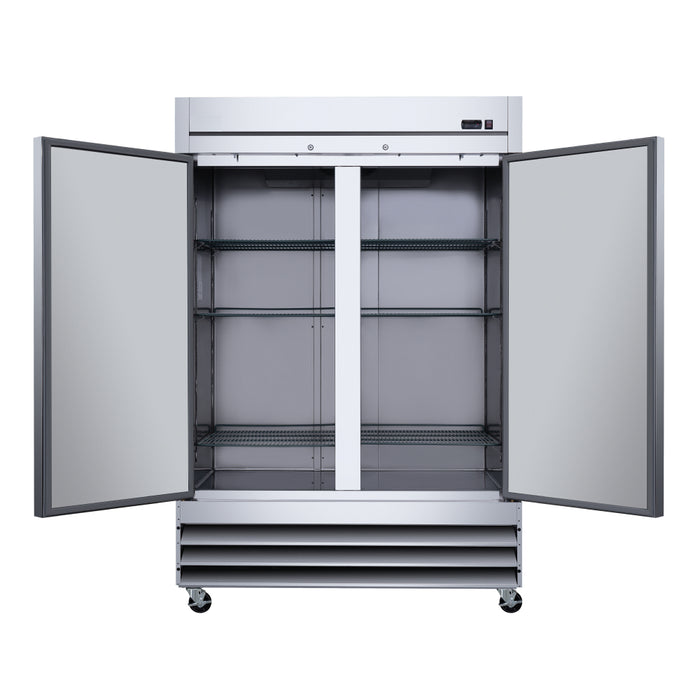 Nella 54" Solid 2-Door Reach-In Refrigerator - 50026