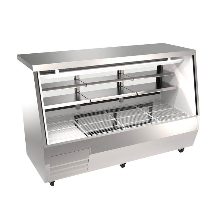 Nella 84" Refrigerated Double-Duty Deli Case with Square Glass – 50109