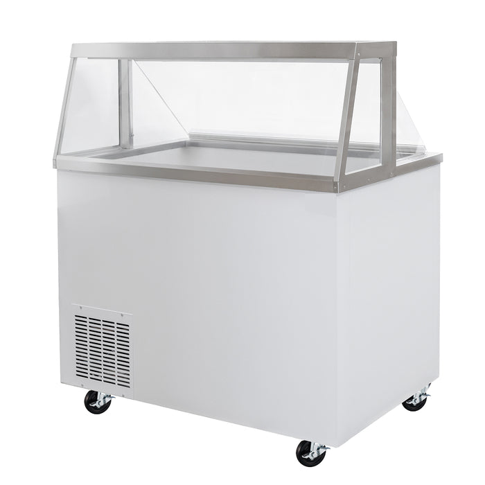 Nella 47" Ice Cream Display Cabinet with Sneeze Guard, 12 Tub Capacity - 50120