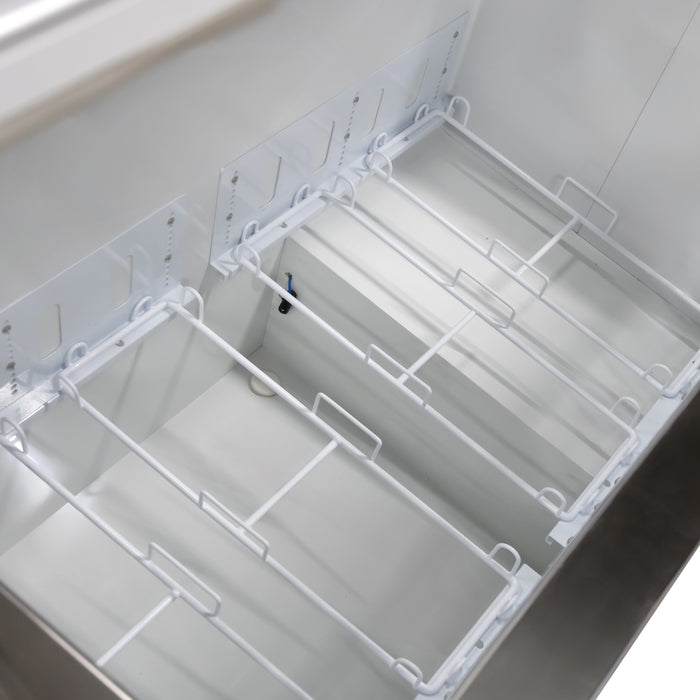 Nella 47" Ice Cream Display Cabinet with Sneeze Guard, 12 Tub Capacity - 50120