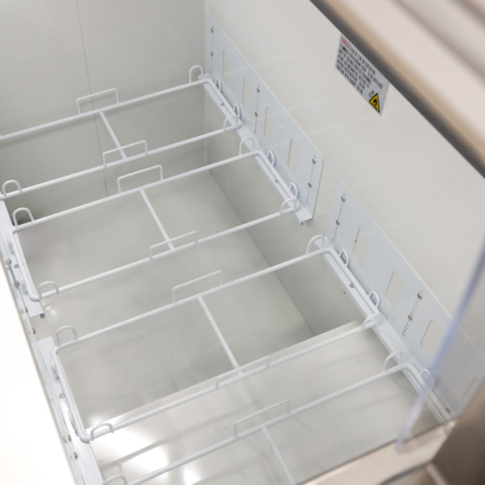 Nella 47" Ice Cream Display Cabinet with Sneeze Guard, 12 Tub Capacity - 50120