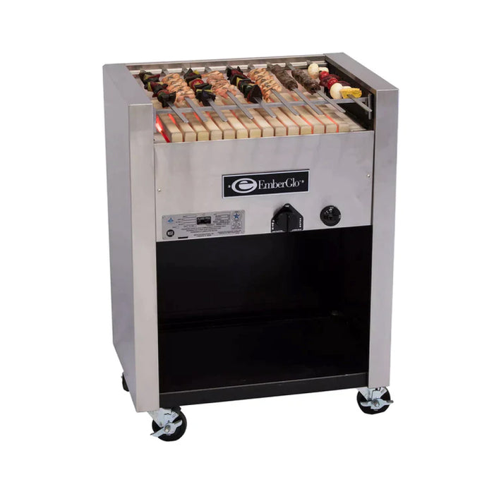 EmberGlo 31F-KABOB 36" Floor Model Radiant Natural Gas Open Hearth, Open Front Charbroiler - 68,000 BTU