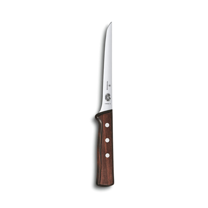 Victorinox Rosewood 6" Narrow Stiff Straight Boning Knife - 5.6406.15-X2