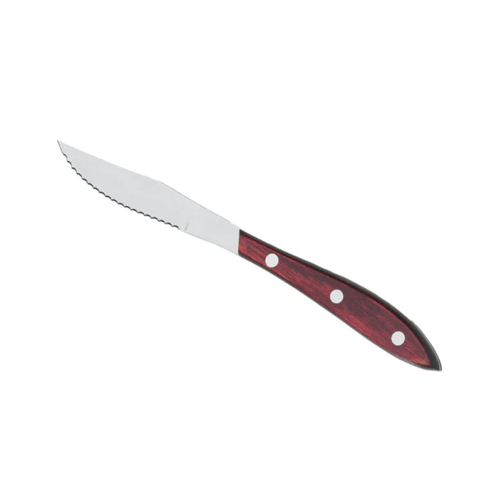 Browne 574339 9" Pointed Tip Steak Knife with Pakka Wood Handle