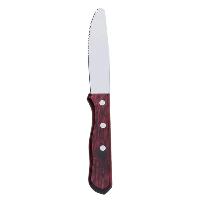 Browne 574340 10" Rounded Tip Idaho Steak Knife with Pakka Wood Handle