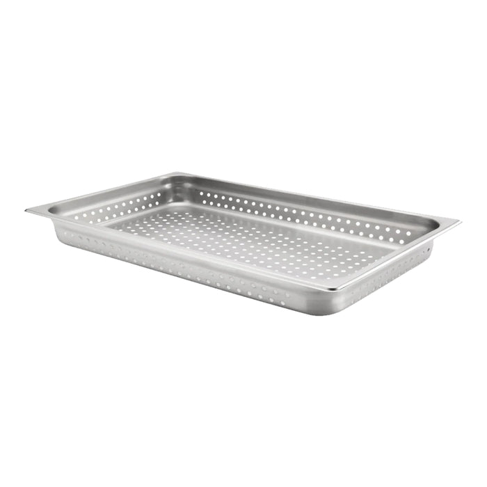 Browne 2.5" 24 Gauge Anti-Jam Full Size Perforated Steam Pan / Hotel Pan - 5781112
