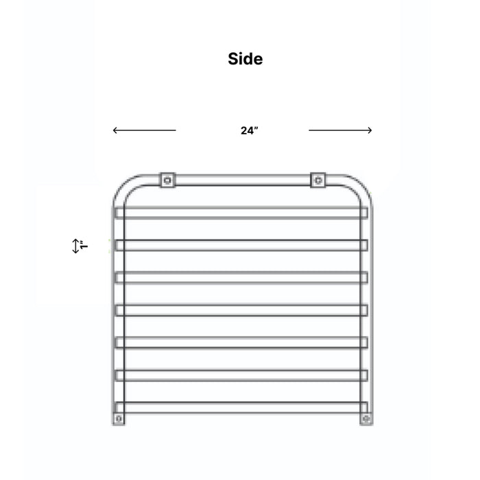 Nella 7-Tier Aluminum End Load Sheet / Bun Pan Rack with Curved Top - 600RIR7KD