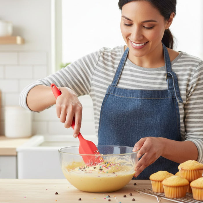 Sara Cucina 7060-032 11" Red Rubber Spatula