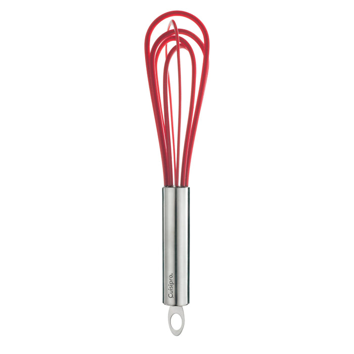 Cuisipro 74767005 10” Red Silicone Steel Egg Whisk