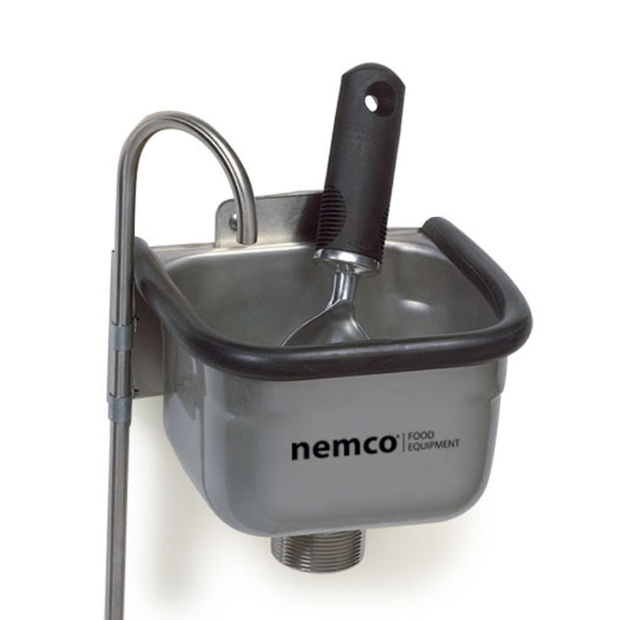 Nemco 77316-10A 10.38" Stainless Steel Ice Cream Dipper Well with 0.375" Round Spigot & Rubber Bumper