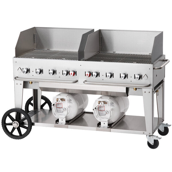 Crown Verity CV-CCB-60WGP 60" Club Series BBQ Grill with Wind Guard Package - Liquid Propane