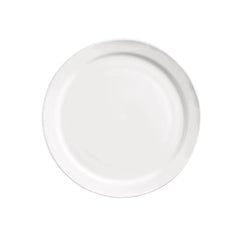 Libbey World Tableware Porcelana 7.25" Round White Narrow Rim Porcelain Plate - 840-420N-12