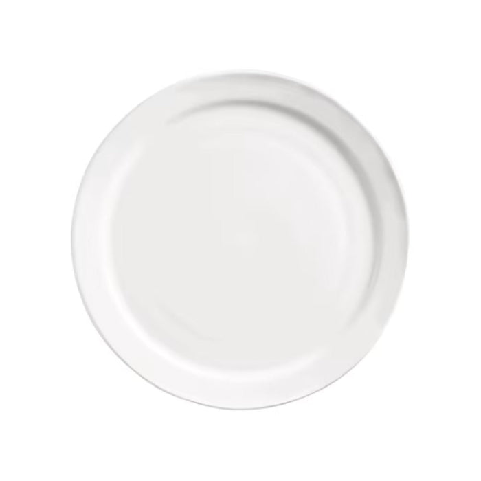 Libbey World Tableware Porcelana 10.4" Round White Narrow Rim Porcelain Plate - 840-440N-15