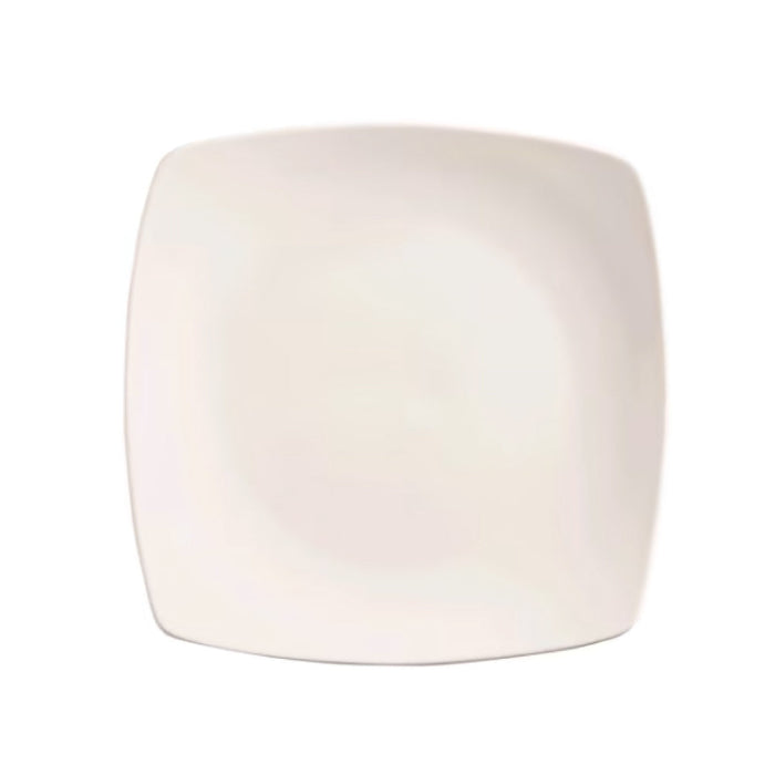 Libbey Porcelana 8.75" White Square Porcelain Coupe Plate - 24/Case - 840-465S