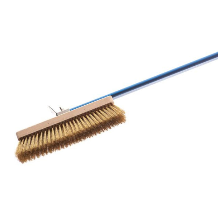 Gi.Metal 59" Big Brass Bristle Oven Brush with Scrapper - AC-SP2