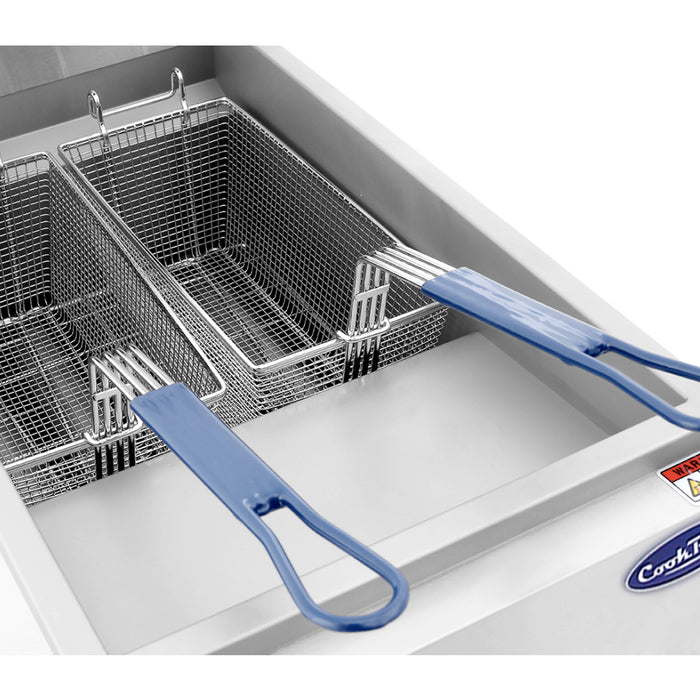 Atosa ATFS-50 50 Lb. Gas Heavy Duty Commercial Deep Fryer - 136,000 BTU