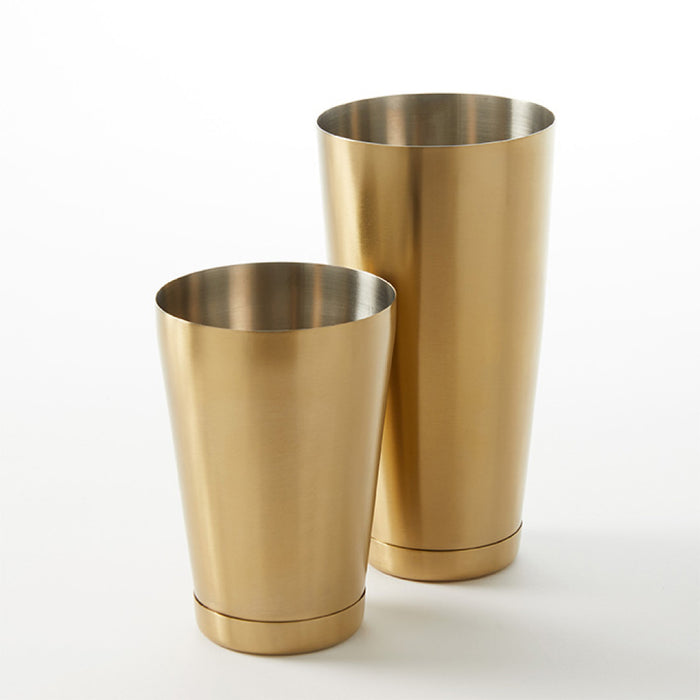 American Metalcraft GBSSET Stainless Steel Gold Boston Cocktail Shaker Set