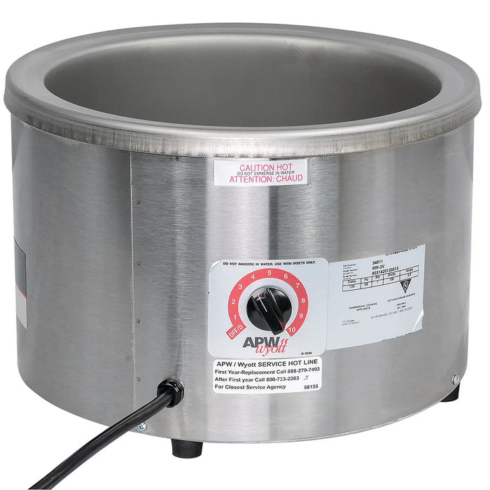 APW Wyott RW-2V 11 Qt. Classic Insulated Round Countertop Warmer - 120V/700W