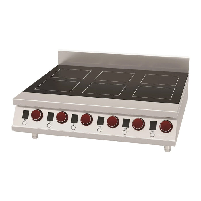 American Range ARIND-6H-24-1 High Power 6-Burner Countertop Induction Range - 7,200 W