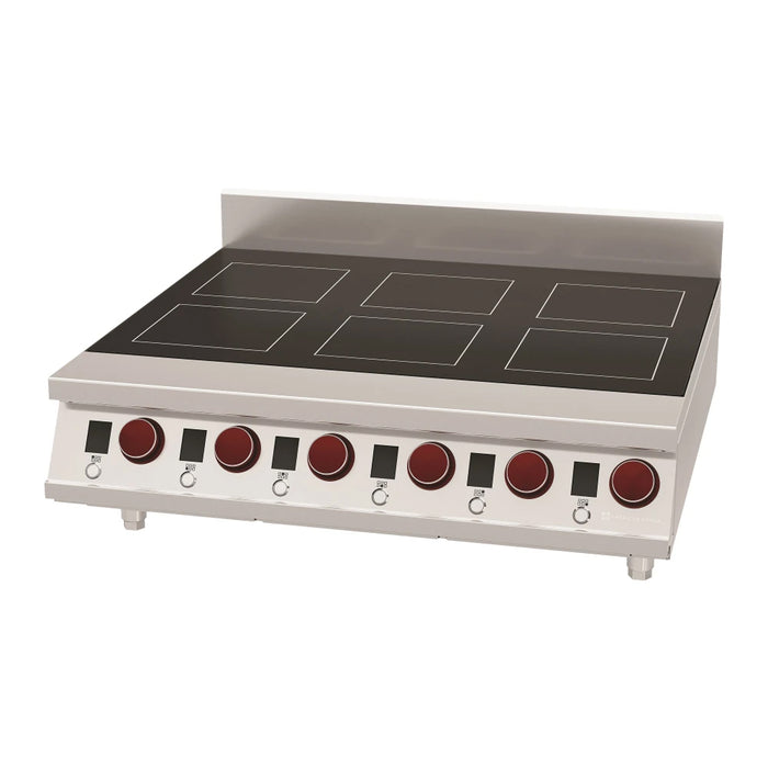American Range ARIND-6H-29-3 High Power 6-Burner Countertop Induction Range - 17,272 W