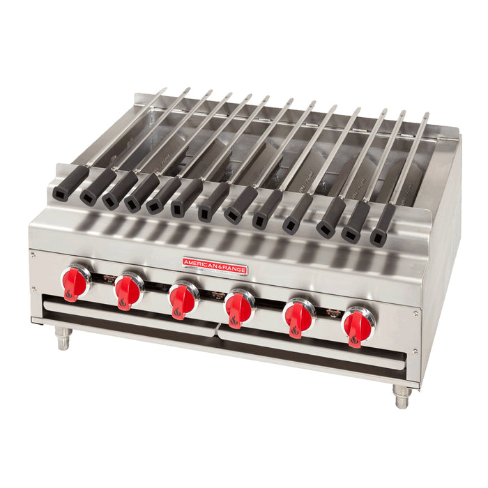 American Range ARKB‐48 48" Countertop Natural Gas Shish Kebob Broiler - 240,000 BTU