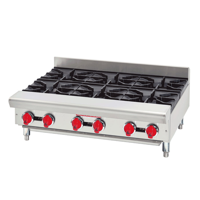 American Range ARSHP-24-4 24" Natural Gas 4-Burner Countertop Hot Plate - 128,000 BTU