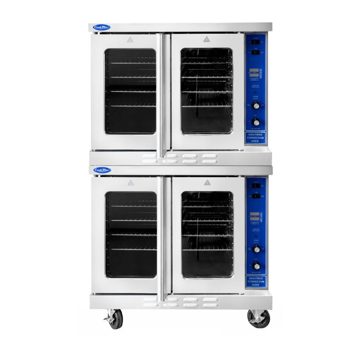 Atosa ATCO-513NB-2 Double Deck Non-Bakery Standard Depth Gas Convection Oven - 92,000 BTU