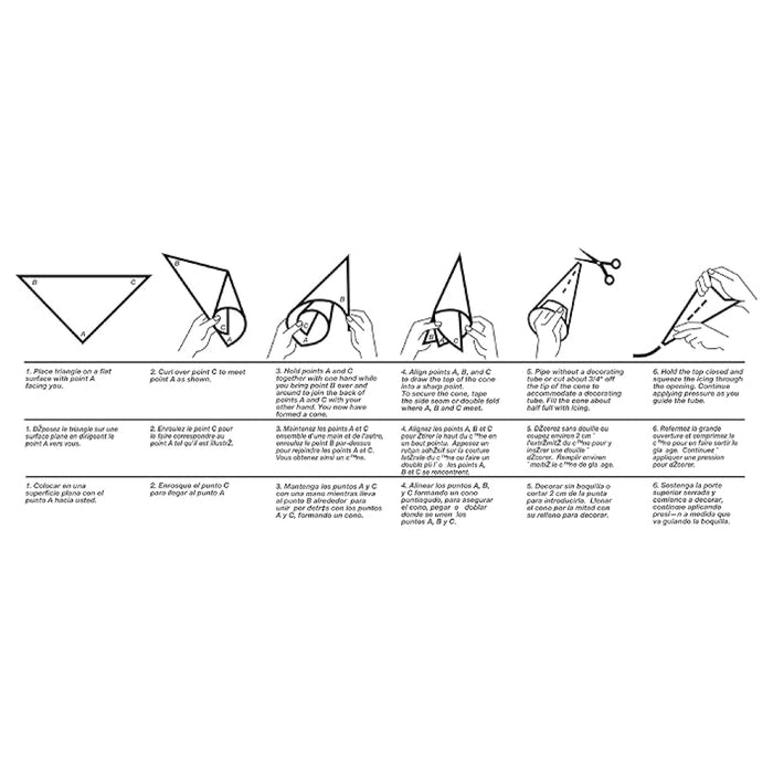 Ateco 18" Disposable Parchment Triangle - 100 Piece - 452